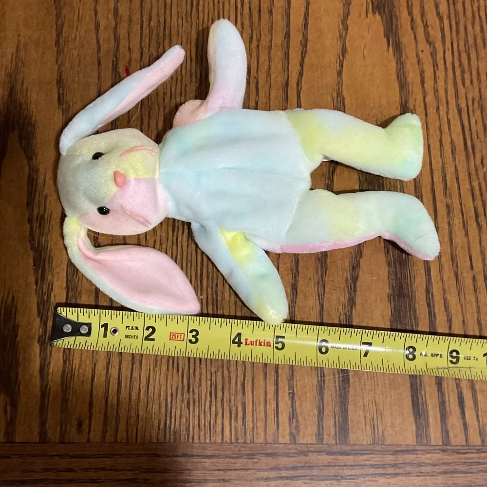 Ty HIPPIE Beanie Baby Pastel Bunny Plush Toy Easter